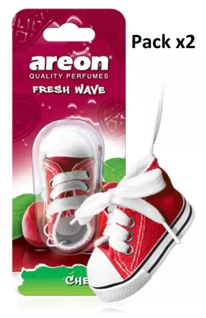 Areon Fresh Wave Shoe Cherry Car Air Freshener Pack of 2