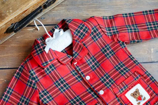 Aurora Royal 'Donald' Pyjama rot tartan kariert | Jungen | Baby 3