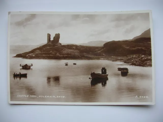 Kyleakin postcard, Skye – Castle Moil. Near Kyle of Lochalsh, Broadford. (1930s)