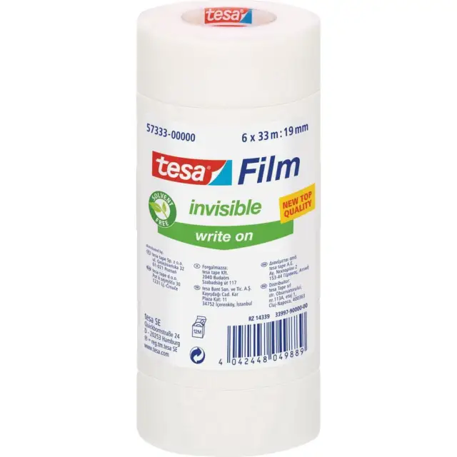 tesa 57333-00000-03 Nastro adesivo tesafilm Invisible Opaco (L x L) 33 m x 19