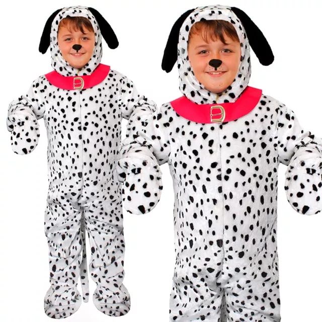 Kids Dalmatian Costume Dalmatian World Book Day Week Fancy Dress Boys Girls Dog