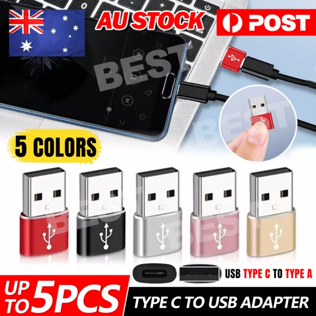 Type A Male to USB C Type C Female Charging Port Adapter Fast Converter USB OTG