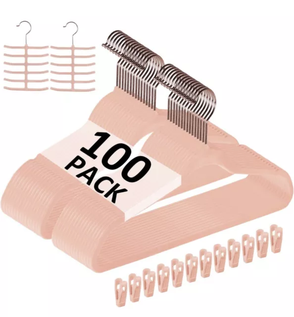 VECELO Premium Velvet Clothes Hangers Suit Heavy Duty (100 Pack)