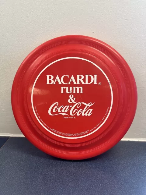 Vintage Bacardi Rum & Coca Cola Frisbee 1982 Promotional Advertising