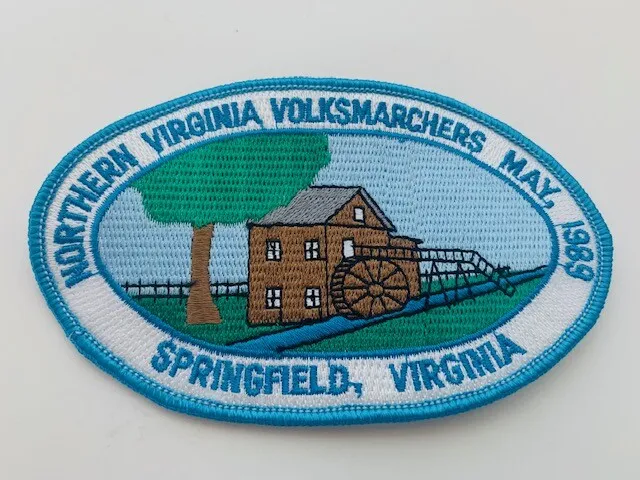 Advertising Patch Logo Emblem vtg patches 1989 Virginia Springfield Volksmarcher