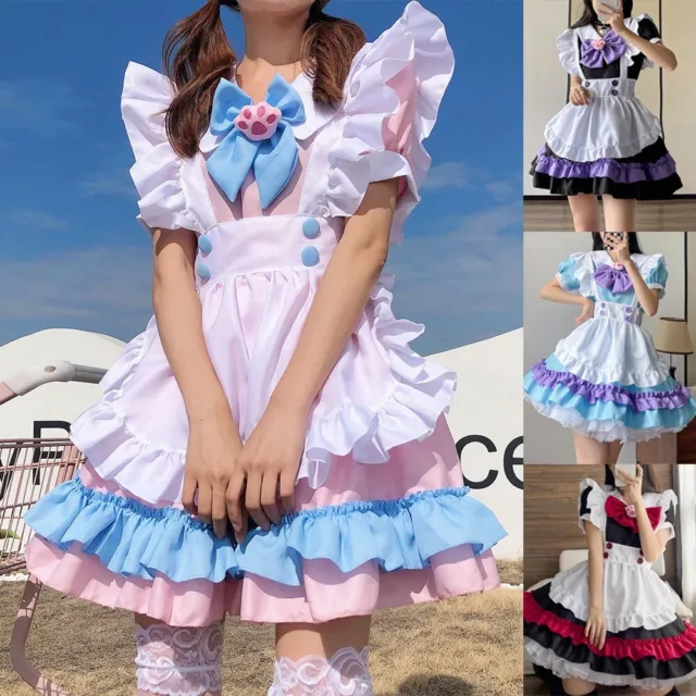 Grande Taille Lolita Soubrette Robe Femmes Filles Anime Cosplay Costumes Couches