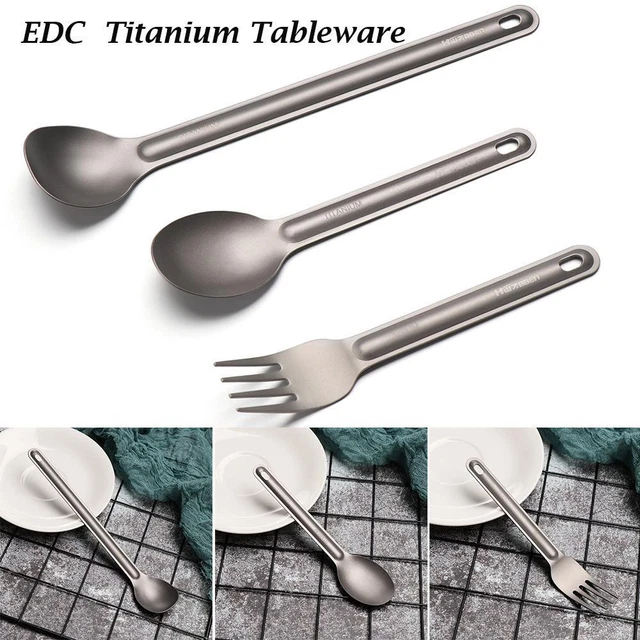 pique - nique Accessories Cuillère à manche Fourchette Cuisinière en titane