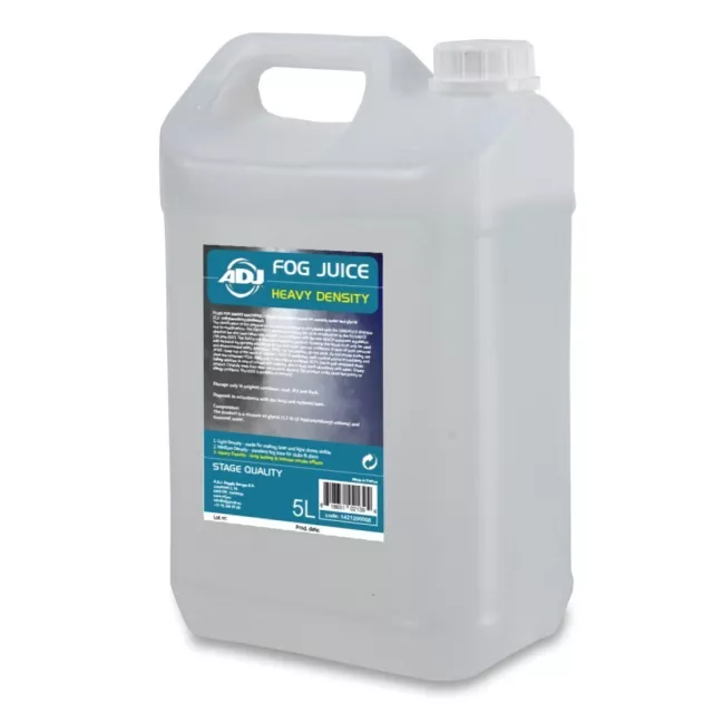 5 L Nebelfluid  ADJ  5 Liter dichter weisser  Nebel Fog Juice 3 Heavy