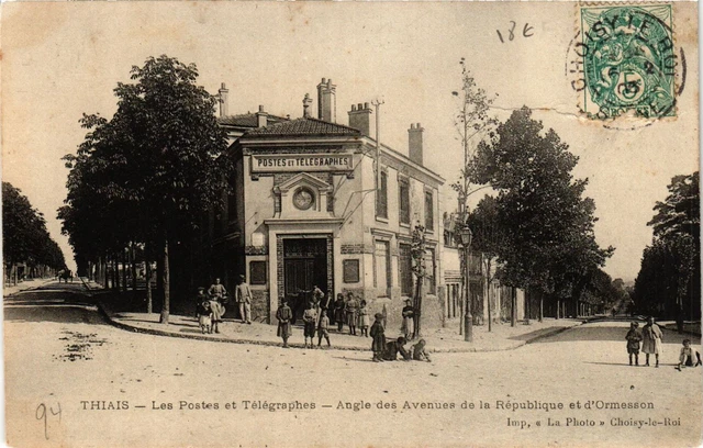 CPA AK THIAIS - Postes Telegraphes - Angle des Avenues de Republ (390464)