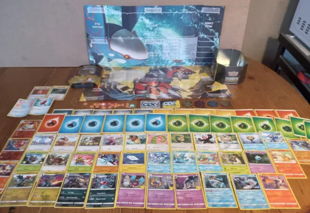 Pokemon Trading Cards - Tin Full Of Over 50 Pokemon Cards & More