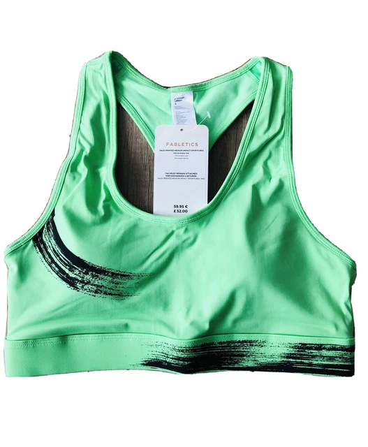 Fabletics Sport BH Sage,mit mittlerem Halt,grün Neon, Neu, Größe M, OP. 59,95 4