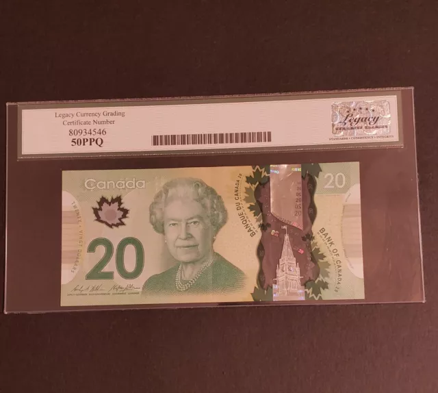 VERY RARE 2012 Bank of Canada $20 SOLID  & BINARY SERIAL NUMBER Banknote.