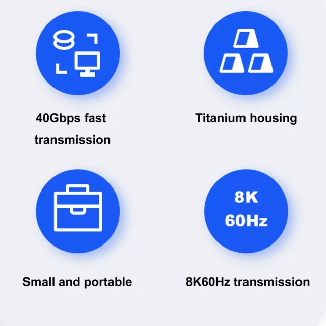 USB C Male To Male Adapter PD 100W 8K 40Gbps High Speed Charging HD Transmis SP5