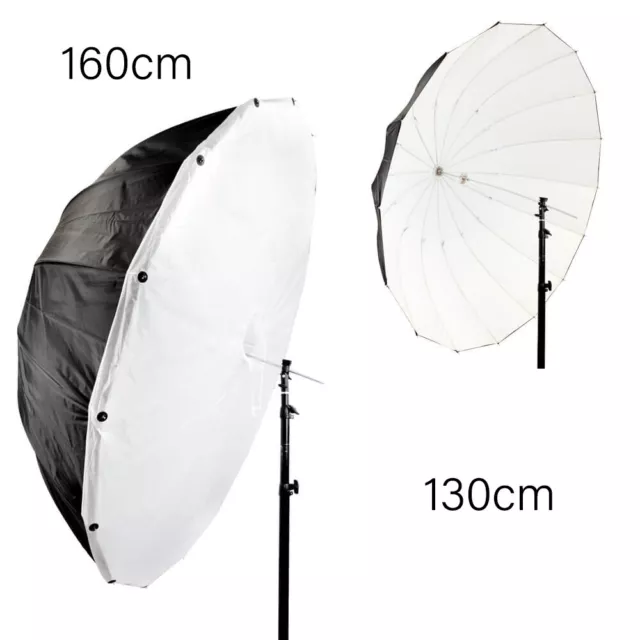 Studio Parabolic Reflective Umbrella with Removable Diffusion