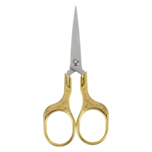 5" Stainless Steel Vintage Plum Blossom Scissors for Embroidery Sewing Gold