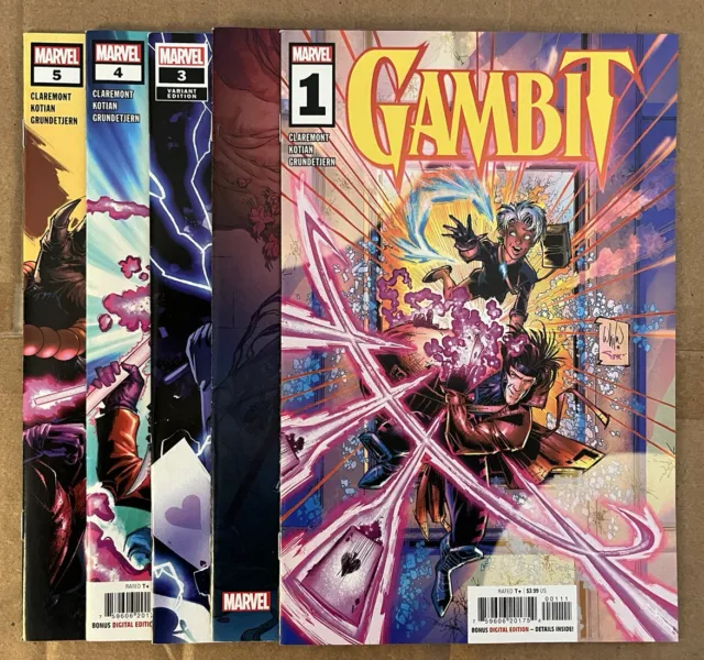 Gambit #1 - 5 Marvel Comics by Chris Claremont and Syd Kotian 2022