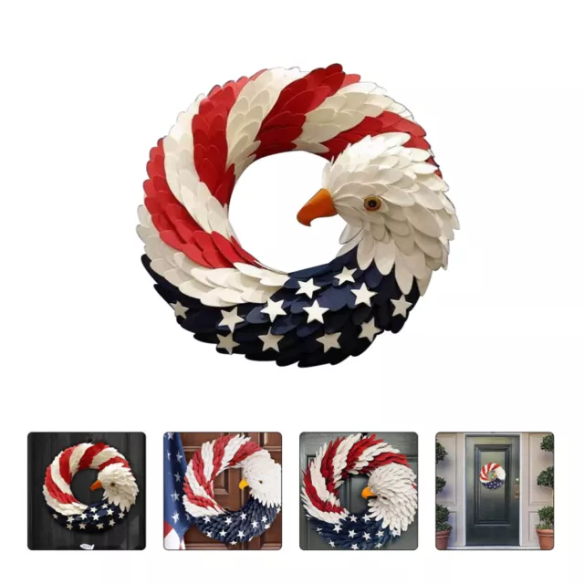 USA Flag Wreath for Independence Day & Patriotic Holidays-NM