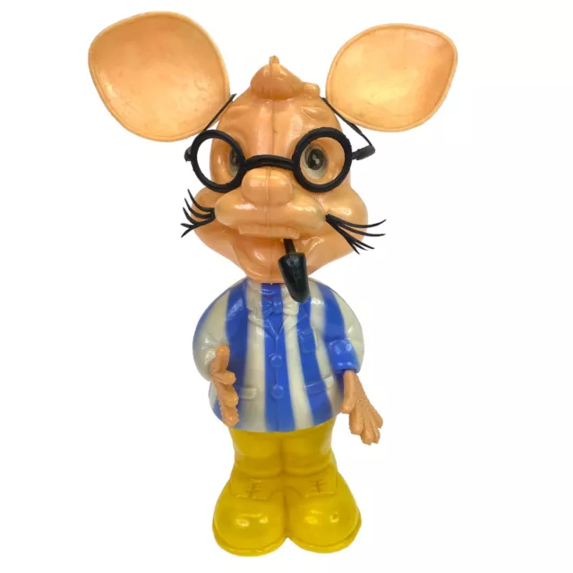 Vintage Topo Gigio Mouse Made in Hong Kong Plastic Figure Carnival Toy 50s/60s