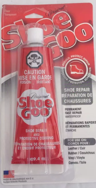Shoe Goo - Shoe Repair Kit, Leather Rubber Shoes Adhesive Glue 110ml 3.7oz Clear