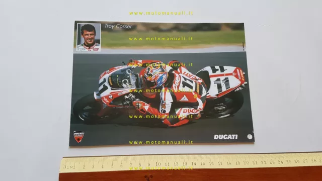 DUCATI Troy Corser Superbike cartolina originale