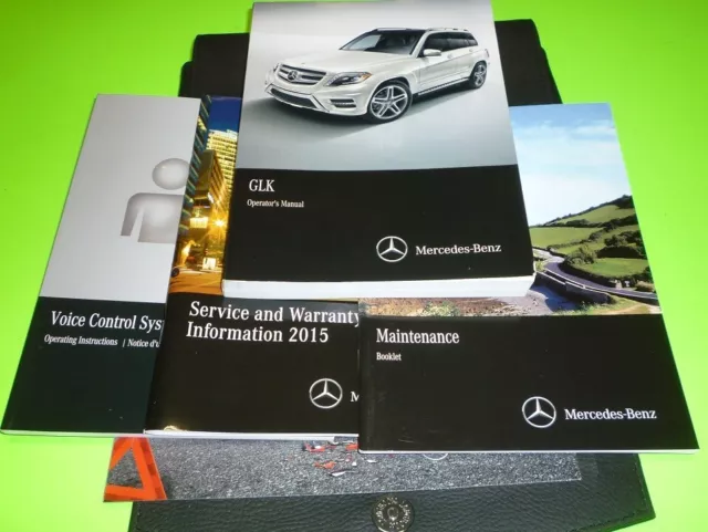 2015 Mercedes GLk 350 250 Owners Manual SET GUIDE 15 GLK350 GLK250 BLUE +CASE