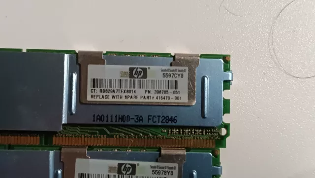 Lot De Ram Serveur MacPro FBdimm 512Mo - 2Go Total 3