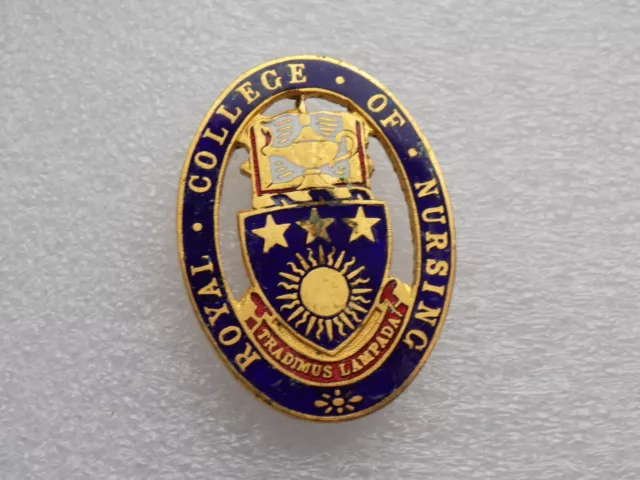 Vintage ROYAL COLLEGE OF NURSING Nurses Hospital Enamel Badge No. 130154