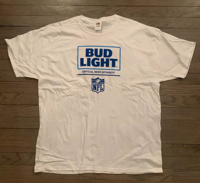 Bud Light Beer Nfl Tee T-Shirt New Xl    Free Shipping