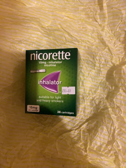 nicorette inhalator 15mg 36 cartridges Expired 09/26