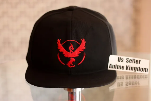 USA Seller Cosplay GO Baseball Hat Team Valor Team Red Embroider Cap
