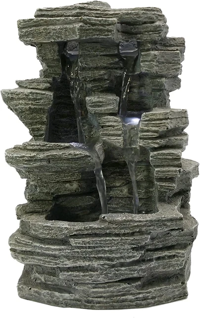 Fontaine dâ€™IntÃ©rieur Cascade Nature Effet Pierre Rock LumiÃ¨re Blanc, IdÃ©e C