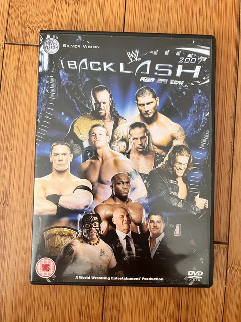 WWE BACKLASH 2007 Ppv Wrestling Dvd Video Disc Uk Pal 15 Silver