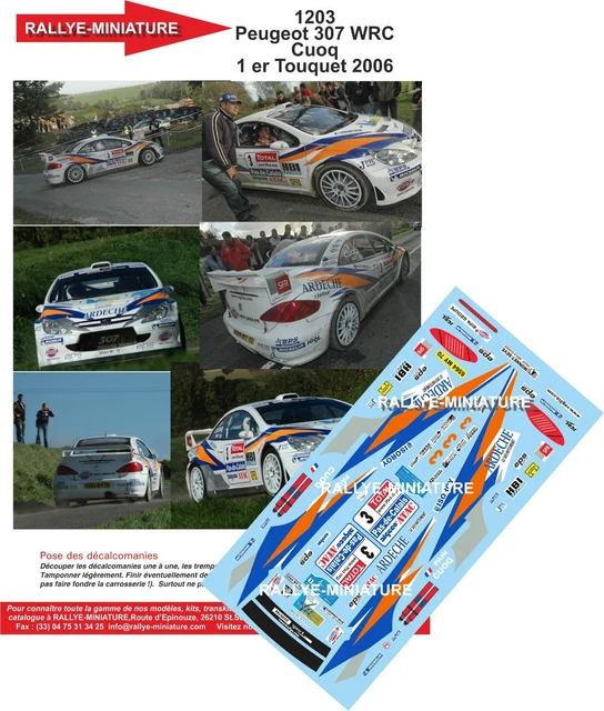 Décalcomanies 1/43 Peugeot 306 Maxi Sichi - Rallye Du Rouergue 2006 - Réf. 2876 Neuve