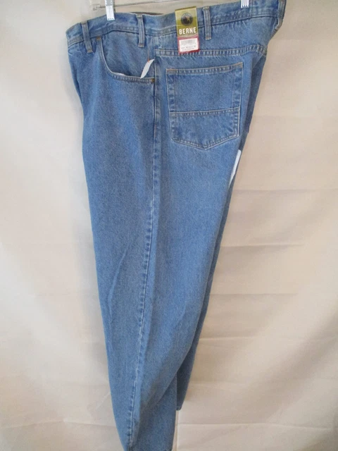 BERNE 100% Cotton 40 x 32 Med Rinse Relaxed FIt Blue Work Jeans NEW w/Tag BERNE 100% Cotton 40 x 32 Med Rinse Relaxed FIt Blue Work Jeans NEW w/Tag