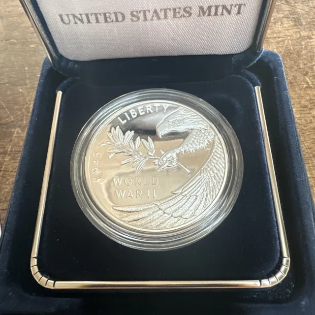 2020 Proof Silver Medal End Of World War Ii In Original Box/Coa 1 Oz .999 Ww2