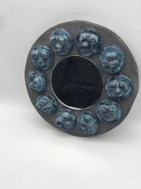miroir decor de mascaron ceramique vintage