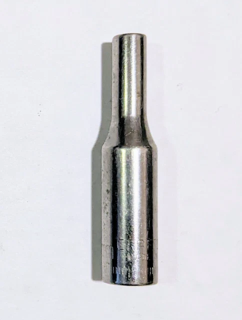 Clean Vintage Craftsman 44401 G Metric 4 MM 6 Pt 1/4” Dr Deep Socket USA
