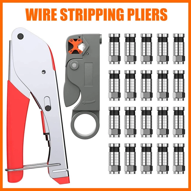 Compression Tool for RG59 RG6 BNC RCA Coaxial Connector Coax Crimper F Type