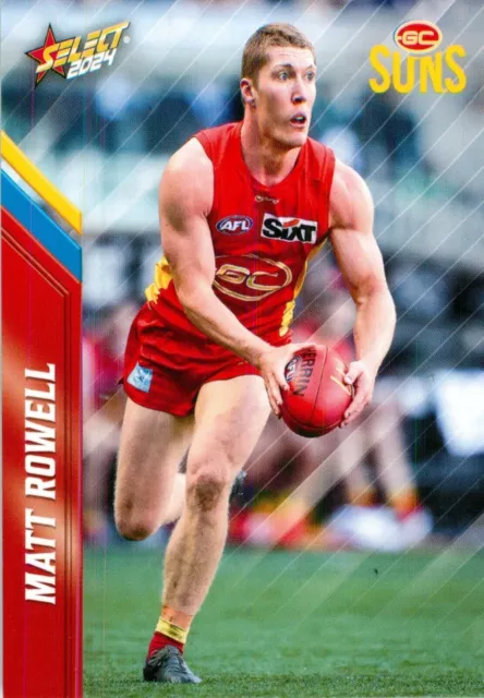 Carte AFL Select Footy Stars des Gold Coast Suns 2024 – Matt Rowell