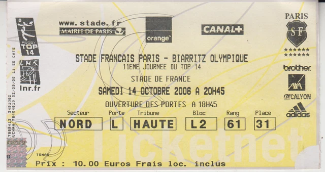 Ticket Match Rugby Tournoi Des 5 Nations 1979 - France Vs Pays De Galles - Original