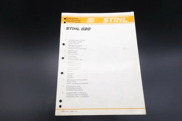 Liste Pièces Détachées STIHL TS 360 350 - Vue éclatée Découpeuse (occasion)