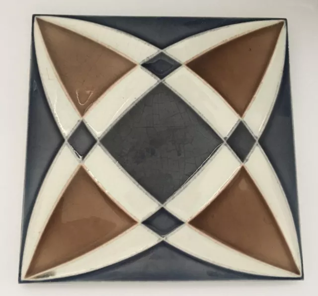 ° Geometric RARE SERVAIS Art Nouveau Tile Secessionist Carreau Jugendstil FLIESE