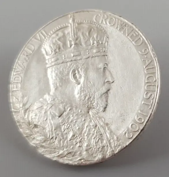 Great Britain 1902 Edward Vii & Alexandra Coronation Sterling Silver Medal