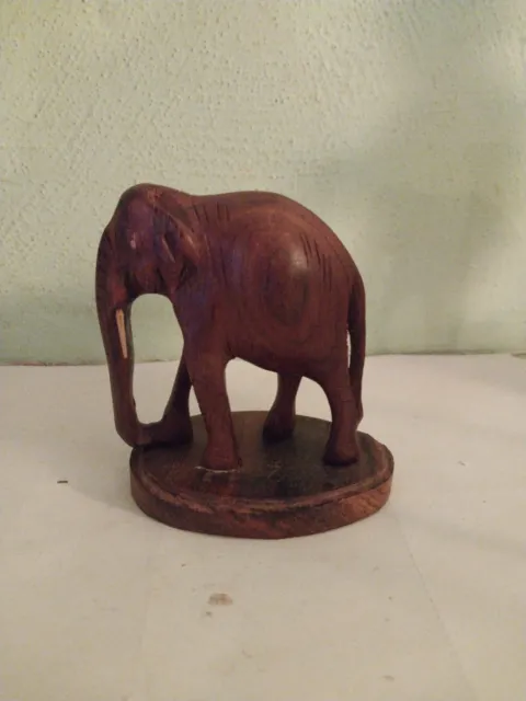 Rosewood vintage wood elephant figurine (made in India)