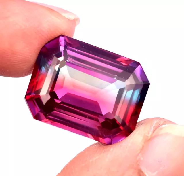 25.65 CT Natural Watermelon Tourmaline Excellent Radiant Cut Loose Gemstone AAA+