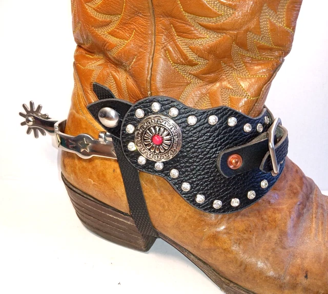SPUR STRAPS + 10 rowel SPURS w/ubder strap - New