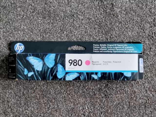 Original Hp 980 Magenta D8J08A, Tintenpatrone. Datum Nov 2019, Neu In Versiegelter Box