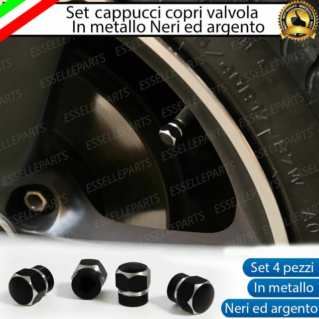 4 Pezzi Metallo Cappucci Delle Valvole Per Alfa Romeo Mito 147/156/159/166 Giulietta Giulia, Tappi Valvole Pneumatici, Coperchio Valvola Pneumatico, Impermeabile|Antipolvere - Foto 11