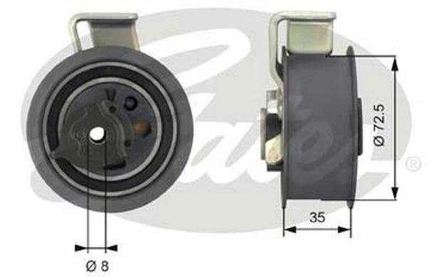 GATES Galet tendeur pour VOLKSWAGEN PASSAT GOLF POLO SEAT ALHAMBRA T43019
