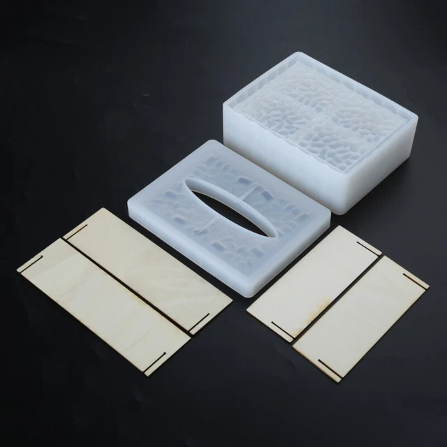 Tissue Box Resin Mold Rectangle Jewelry Box Mold for DIY Crafts Home Decor
